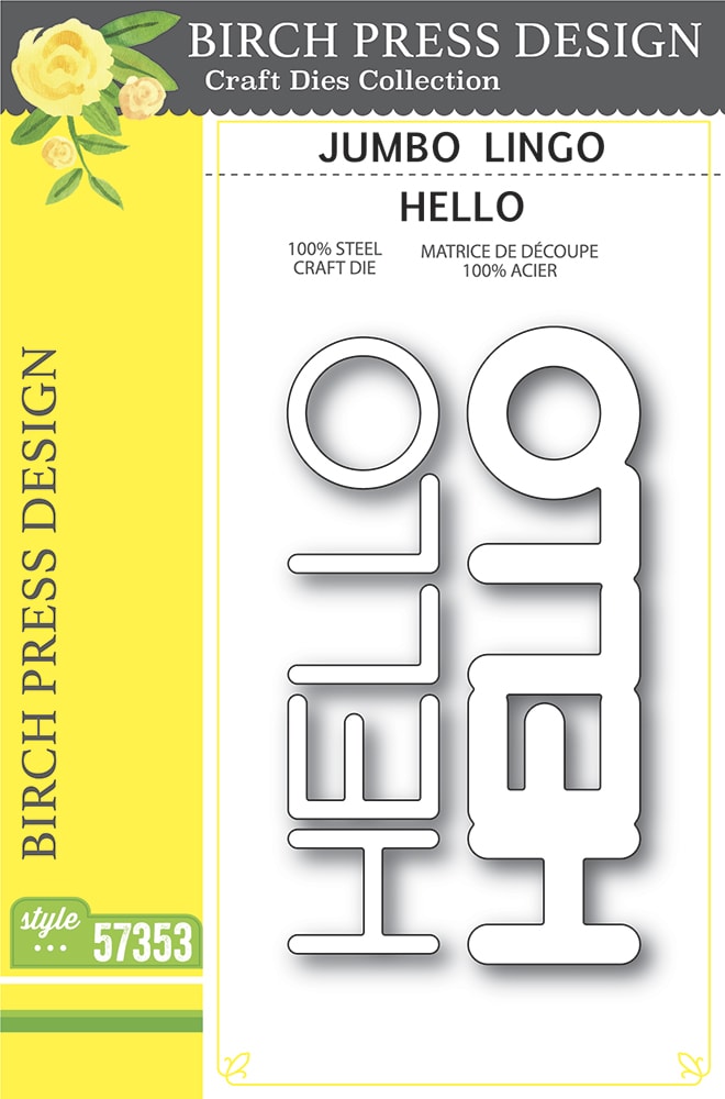 Birch Press Stanzschablone - Jumbo Lingo Hello