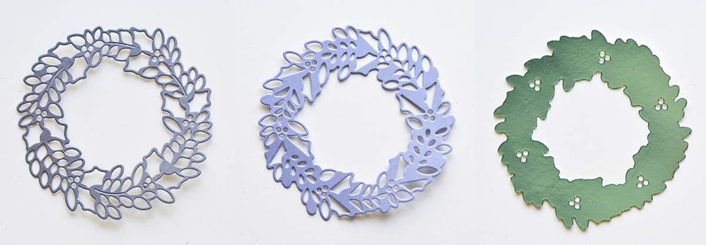 Birch Press Stanzschablone - Holly Wreath Plate Layer Set