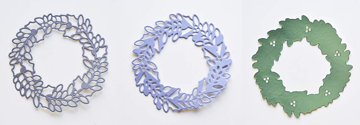 Birch Press Stanzschablone - Holly Wreath Plate Layer Set