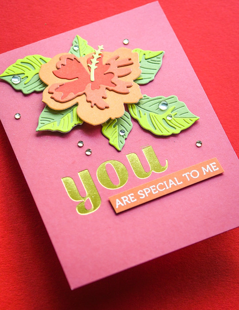 Birch Press Stanzschablone - Tropical Hibiscus Contour Layers