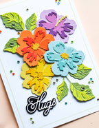 Birch Press Stanzschablone - Tropical Hibiscus Contour Layers