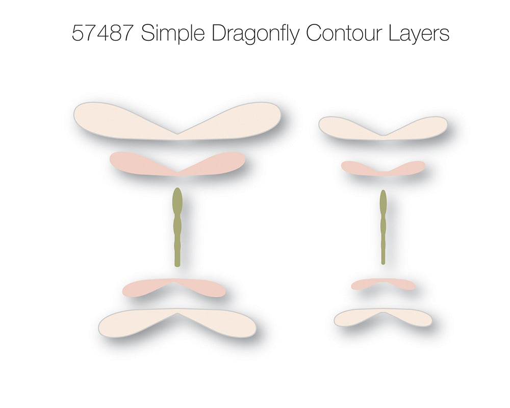 Birch Press Stanzschablone - Simple Dragonfly Contour Layers