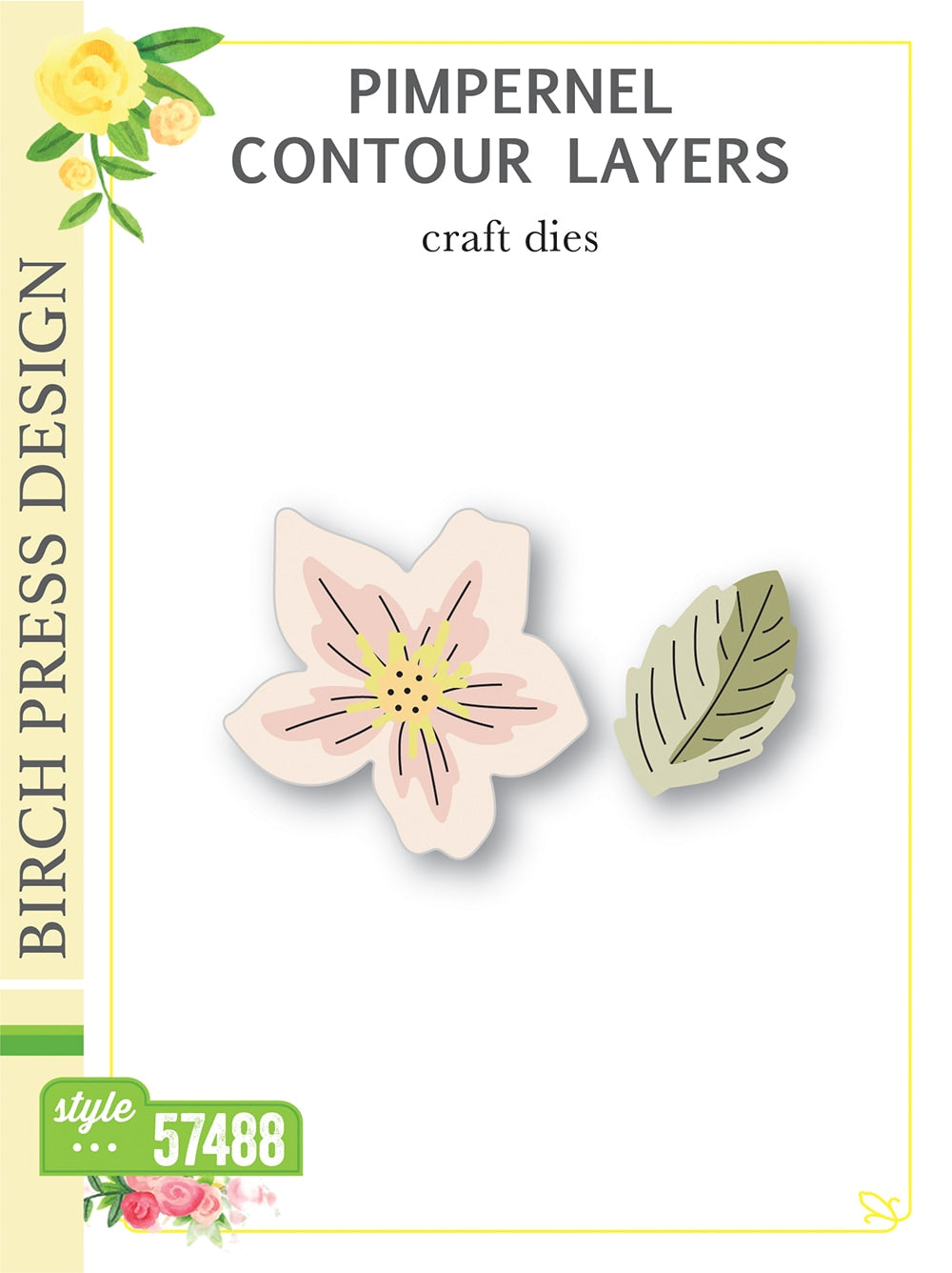 Birch Press Stanzschablone - Pimpernel Contour Layers