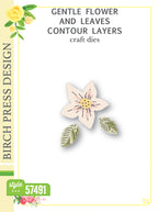 Birch Press Stanzschablone - 57491 Gentle Flower and Leaves Contour Layers