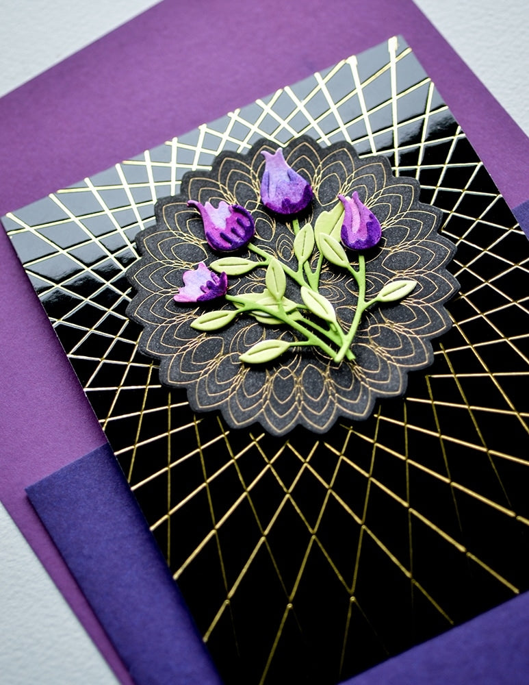 Birch Press Hot Foil Plate - Gilded Petalpoint (inkl. Stanzschablone) Set