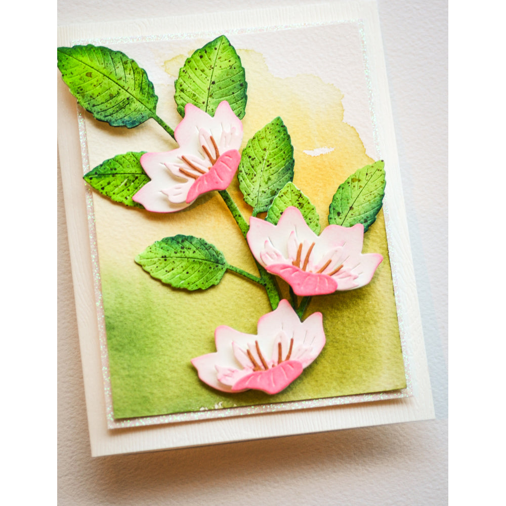 Birch Press Stanzschablone - 57494 Peeking Flower and Leaves Contour Layers