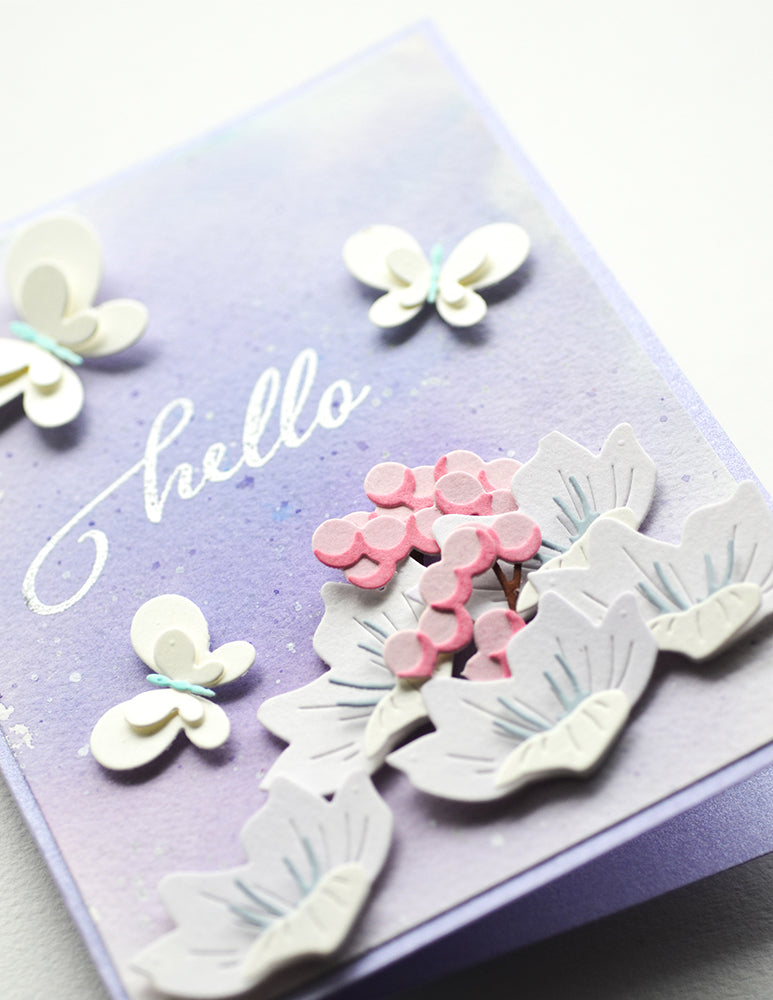 Birch Press Stanzschablone - 57494 Peeking Flower and Leaves Contour Layers