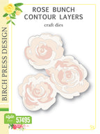 Birch Press Stanzschablone - Rose Bunch Contour Layers