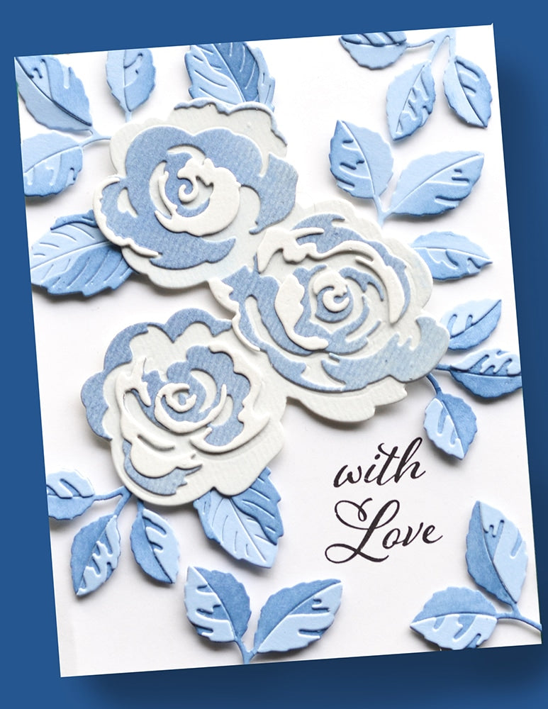 Birch Press Stanzschablone - Rose Bunch Contour Layers