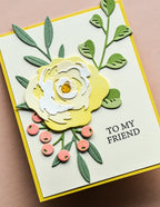 Birch Press Stanzschablone - Winsome Rose and Leaves Contour Layers