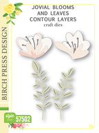 Birch Press Stanzschablone - Jovial Blooms and Leaves Contour Layers