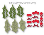 Birch Press Stanzschablone - 57512 Jolly Holly Contour Layers