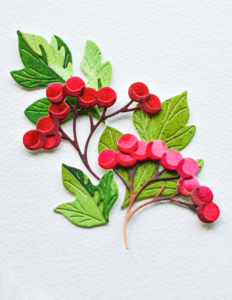 Birch Press Stanzschablone - 57514 Forest Leaf and Berries Contour Layers
