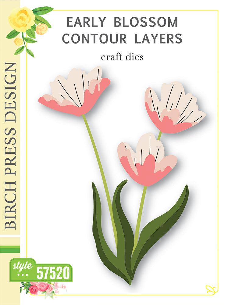 Birch Press Stanzschablone - 57520 Early Blossom Contour Layers