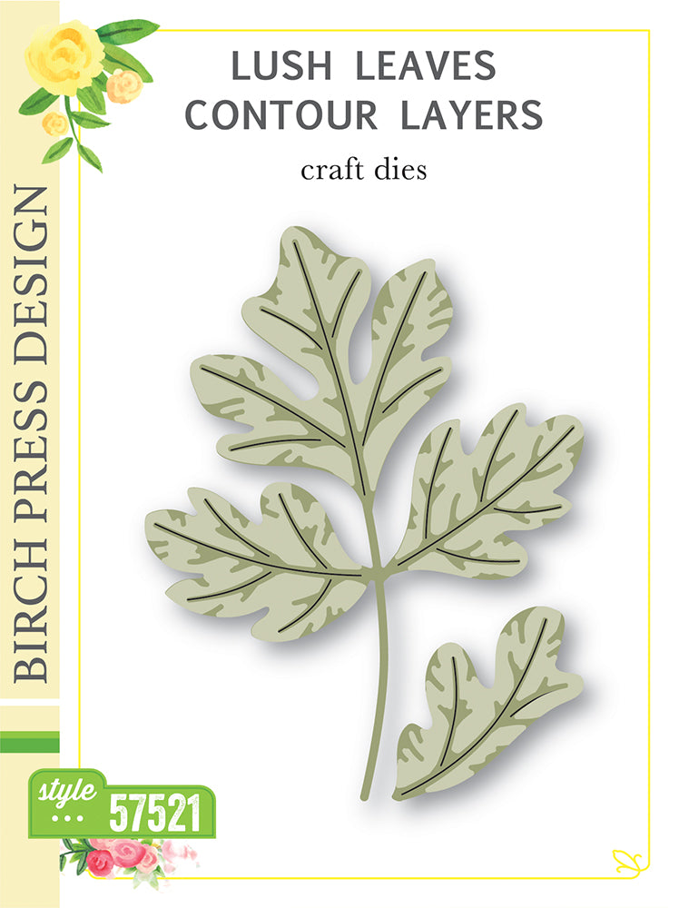 Birch Press Stanzschablone - 57521 Lush Leaves Contour Layers