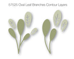 Birch Press Stanzschablone - 57525 Oval Leaf Branches Contour Layers