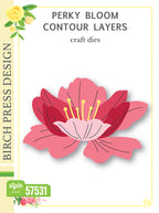 Birch Press Stanzschablone - 57531 Perky Bloom Contour Layers