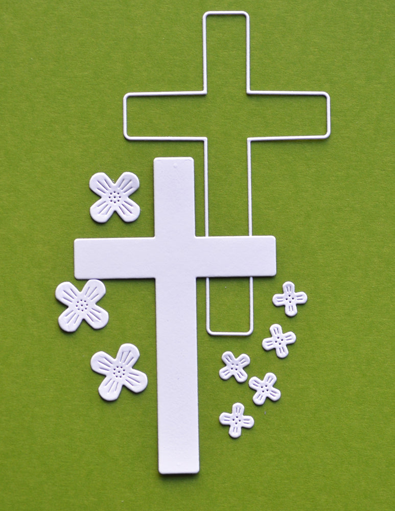 Birch Press Stanzschablone - 57537 Floral Cross Layer Set