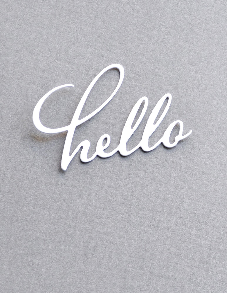 Birch Press Stanzschablone - 57546 Hello Scripted