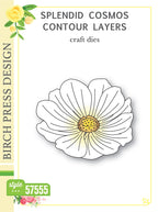 Birch Press Stanzschablone - 57555 Splendid Cosmos Contour Layers