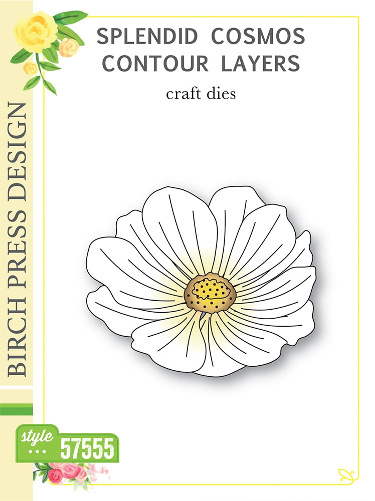 Birch Press Stanzschablone - 57555 Splendid Cosmos Contour Layers