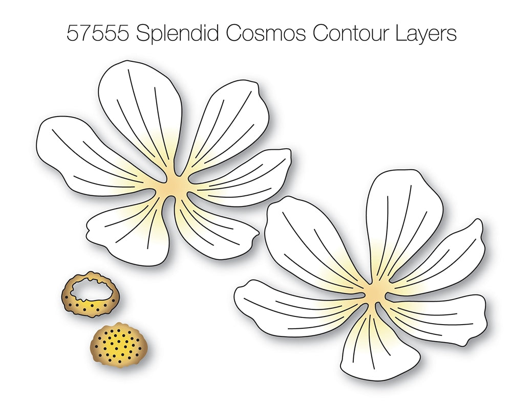 Birch Press Stanzschablone - 57555 Splendid Cosmos Contour Layers