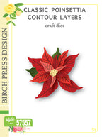 Birch Press Stanzschablone - 57557 Classic Poinsettia Contour Layers