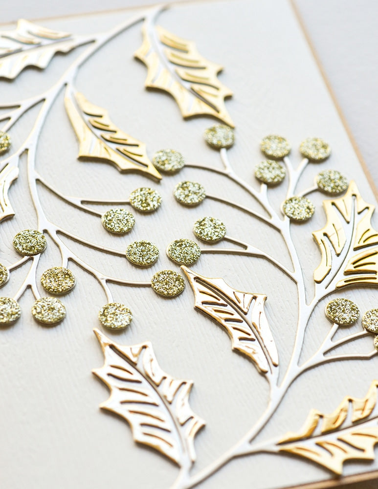 Birch Press Stanzschablone - 57558 Holly and Berries Contour Layers
