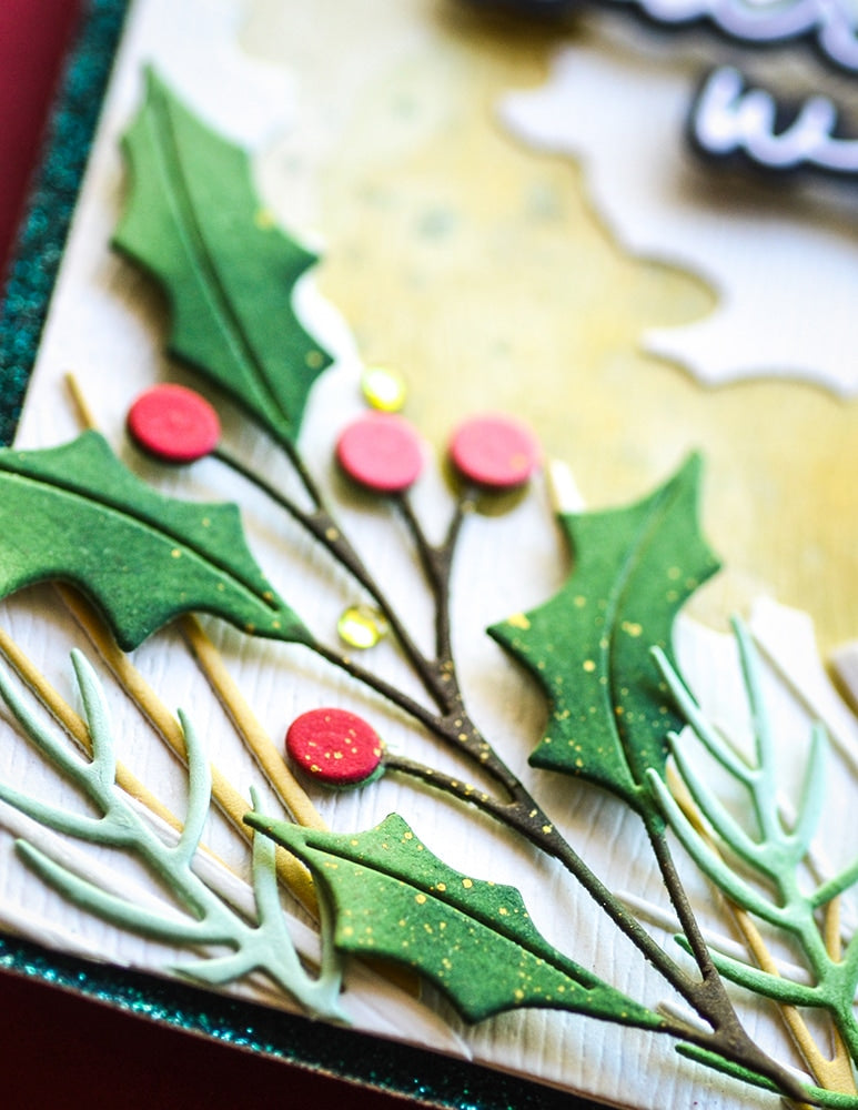 Birch Press Stanzschablone - 57559 Holly Sprig Contour Layers