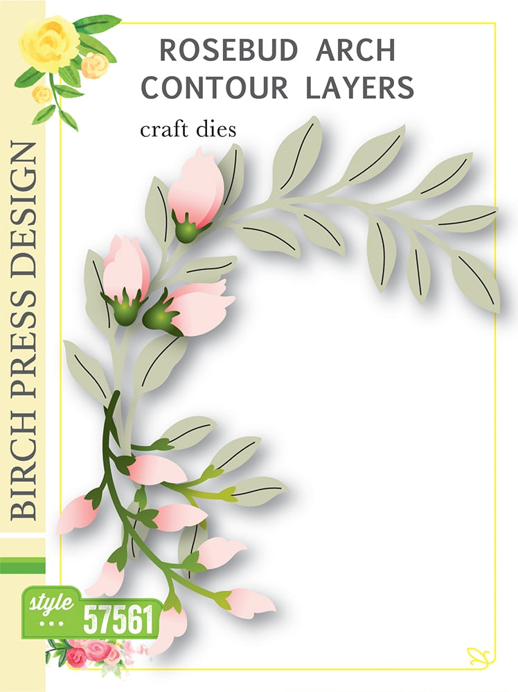 Birch Press Stanzschablone - 57561 Rosebud Arch Contour Layers
