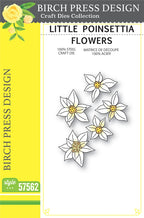 Birch Press Stanzschablone - 57562 Little Poinsettia Flowers
