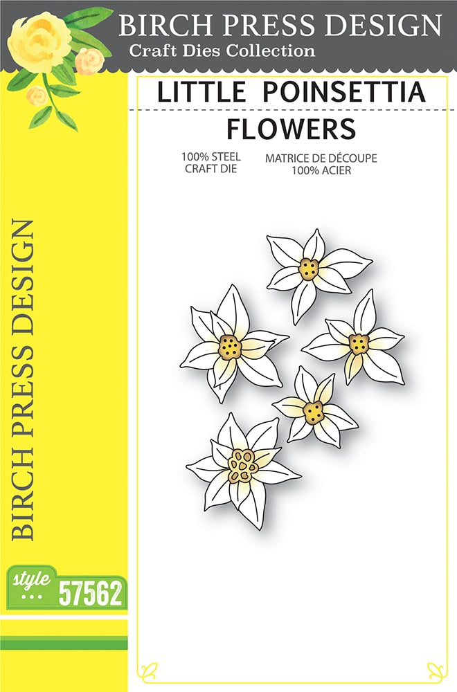 Birch Press Stanzschablone - 57562 Little Poinsettia Flowers