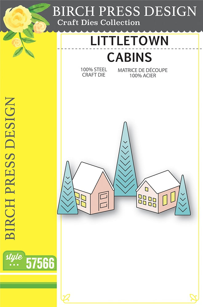 Birch Press Stanzschablone - 57566 Littletown Cabins