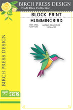 Birch Press Stanzschablone - 57579 Block Print Hummingbird
