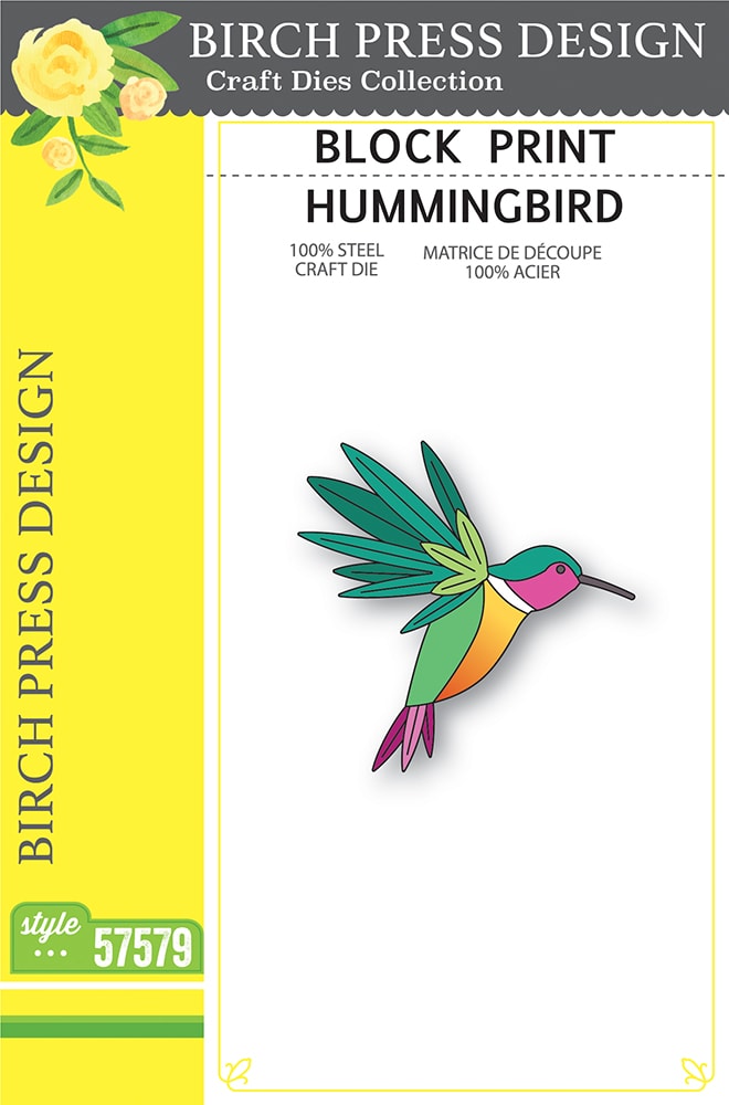 Birch Press Stanzschablone - 57579 Block Print Hummingbird