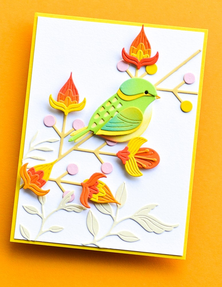Birch Press Stanzschablone - 57581 Block Print Perched Bird