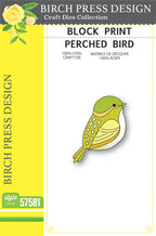 Birch Press Stanzschablone - 57581 Block Print Perched Bird