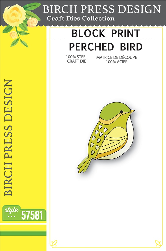 Birch Press Stanzschablone - 57581 Block Print Perched Bird