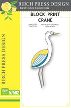Birch Press Stanzschablone - 57582 Block Print Crane