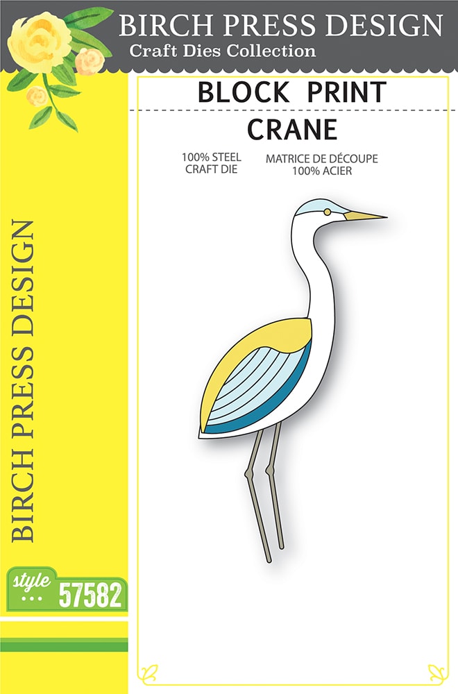 Birch Press Stanzschablone - 57582 Block Print Crane