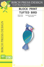 Birch Press Stanzschablone - 57583 Block Print Tufted Bird