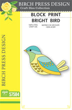 Birch Press Stanzschablone - 57584 Block Print Bright Bird