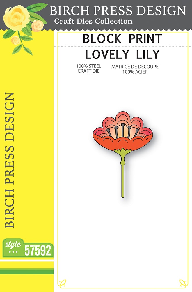 Birch Press Stanzschablone - 57592 Block Print Lovely Lily