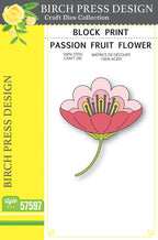 Birch Press Stanzschablone - 57597 Block Print Passion Fruit Flower