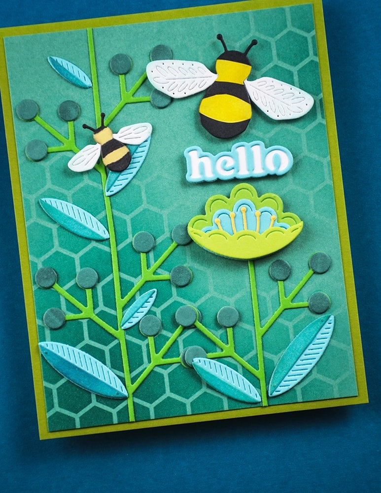 Birch Press Stanzschablone - 57599 Block Print Stems and Berries