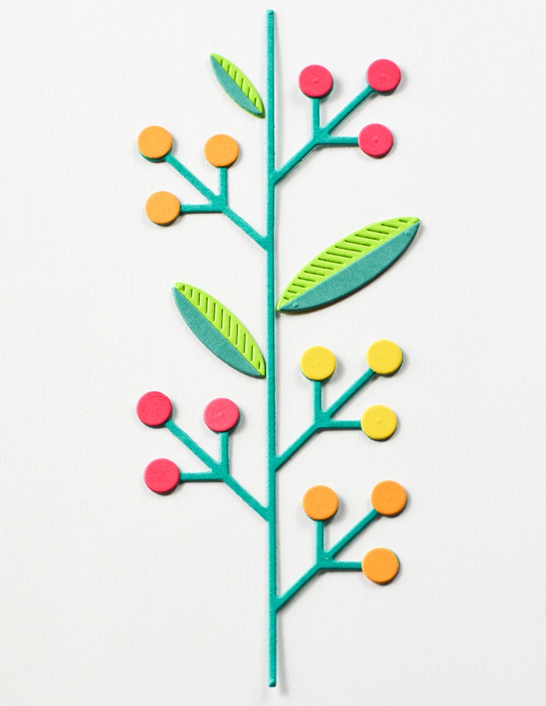 Birch Press Stanzschablone - 57599 Block Print Stems and Berries