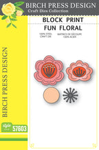 Birch Press Stanzschablone - 57603 Block Print Fun Floral