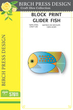 Birch Press Stanzschablone - 57611 Block Print Glider Fish