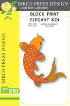 Birch Press Stanzschablone - 57613 Block Print Elegant Koi
