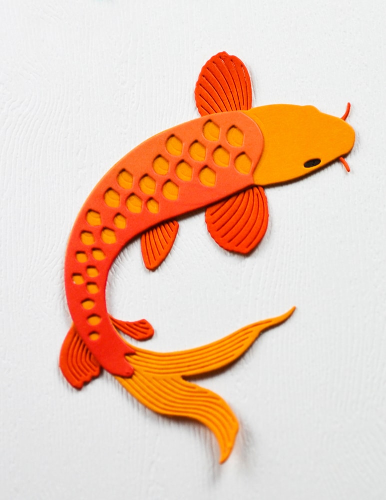Birch Press Stanzschablone - 57613 Block Print Elegant Koi
